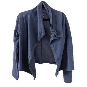 PATAGONIA Women's At Sea Wrap Sweatshirt Blue Organic Cotton Blend SMALL